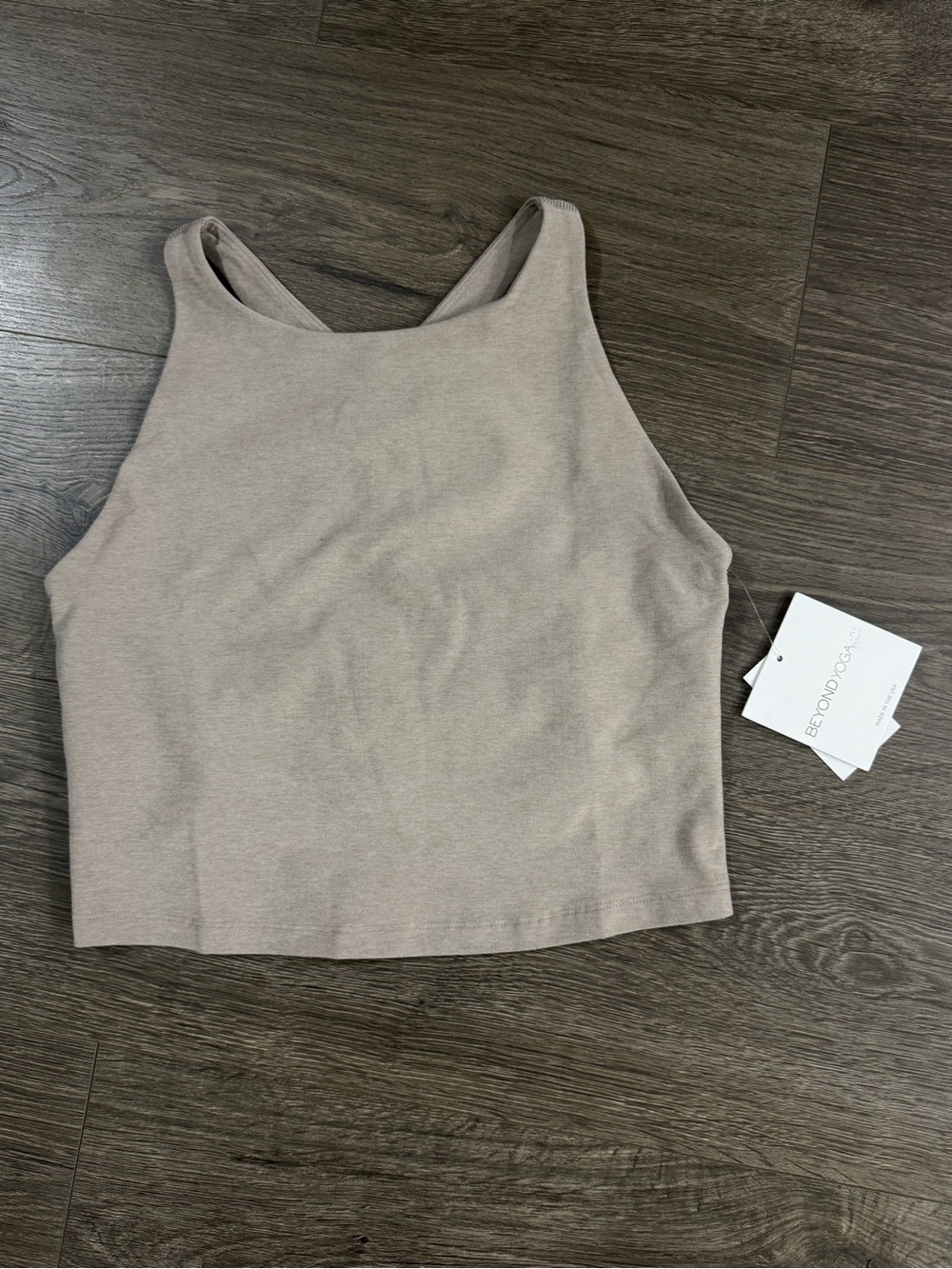 *NWT* Beyond Yoga Spacedye Refocus Cropped Tank in Birch Heather - Picture 4 of 7